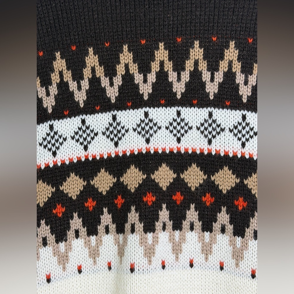 KP Knitwear Men’s Fair Isle Knit Sweater Cozy Heritage Nordic Size L Vintage - Picture 3 of 7